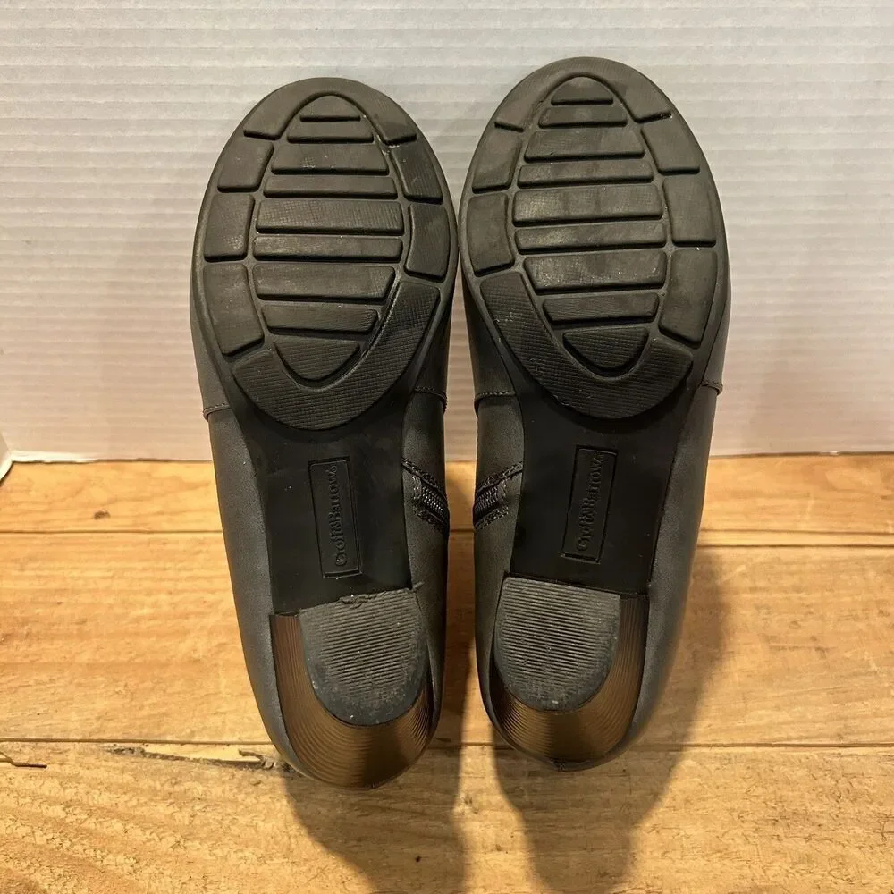 CROFT & BARROW Ortholite Slip On Casual Ankle Booties Boots Heels Gray Size 7.5M